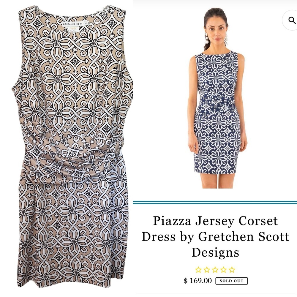 Gretchen Scott Piazza Jersey Corset Dress In Neutral Size L